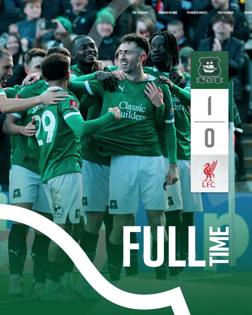 Plymouth Argyle 1-0 Liverpool