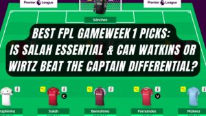Best FPL Gameweek 1 Picks: Is Salah Essential & Can Watkins or Wirtz Beat the Captain Differential?