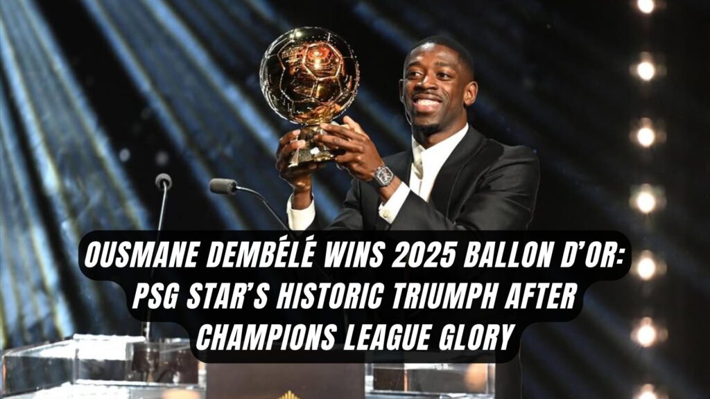 Ousmane Dembélé Wins 2025 Ballon d’Or: PSG Star’s Historic Triumph After Champions League Glory